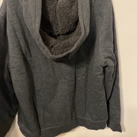 Men’s Amazon essentials sweatshirt jacket hoodie Sherpa lined gray large New - Picture 5 of 9